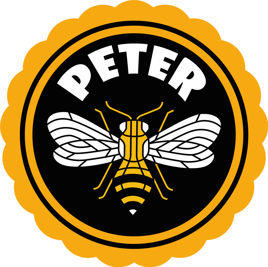 Dywan winylowy z imieniem spersonalizowany emblemat pszczoły - TenStickers