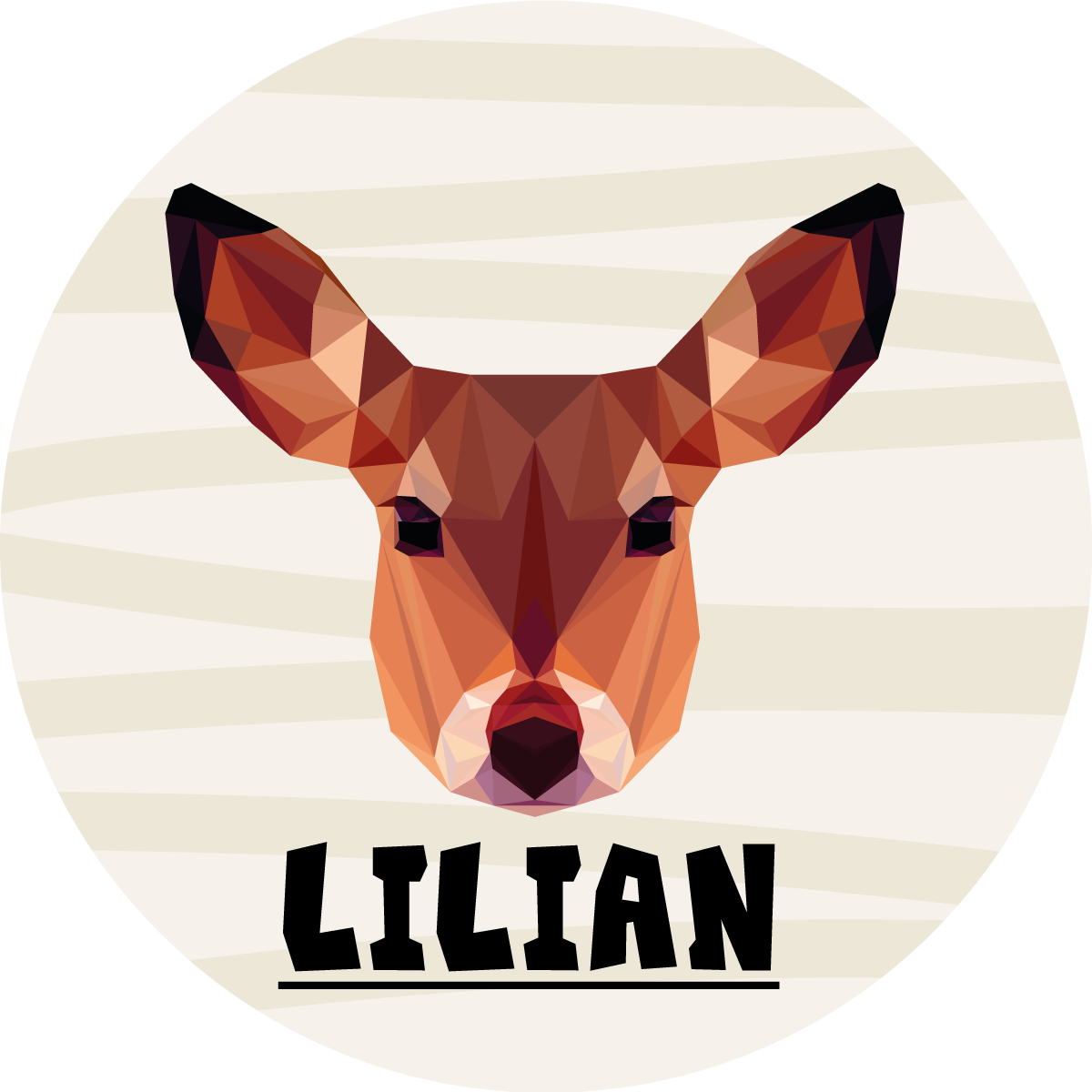 Dywan winylowy z imieniem konfigurowalny jeleń - TenStickers