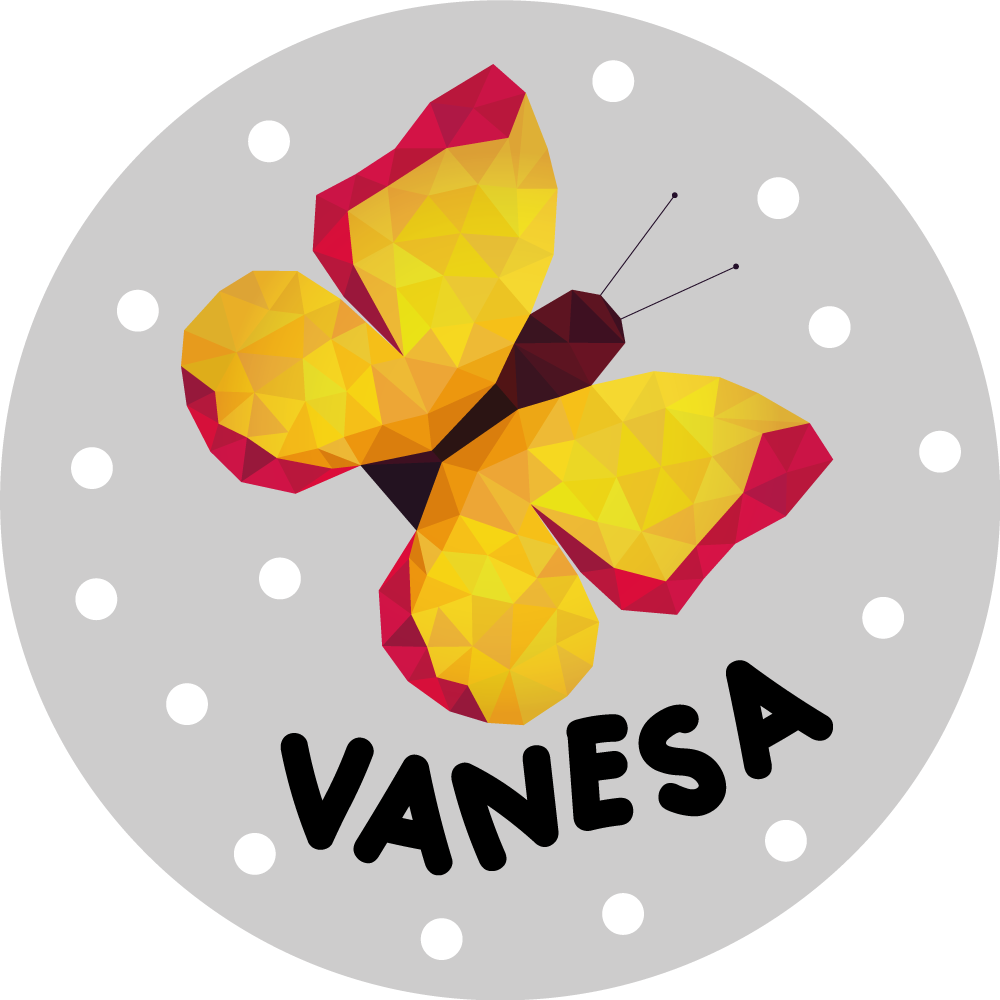 Dywan winylowy z imieniem spersonalizowany motyl - TenStickers