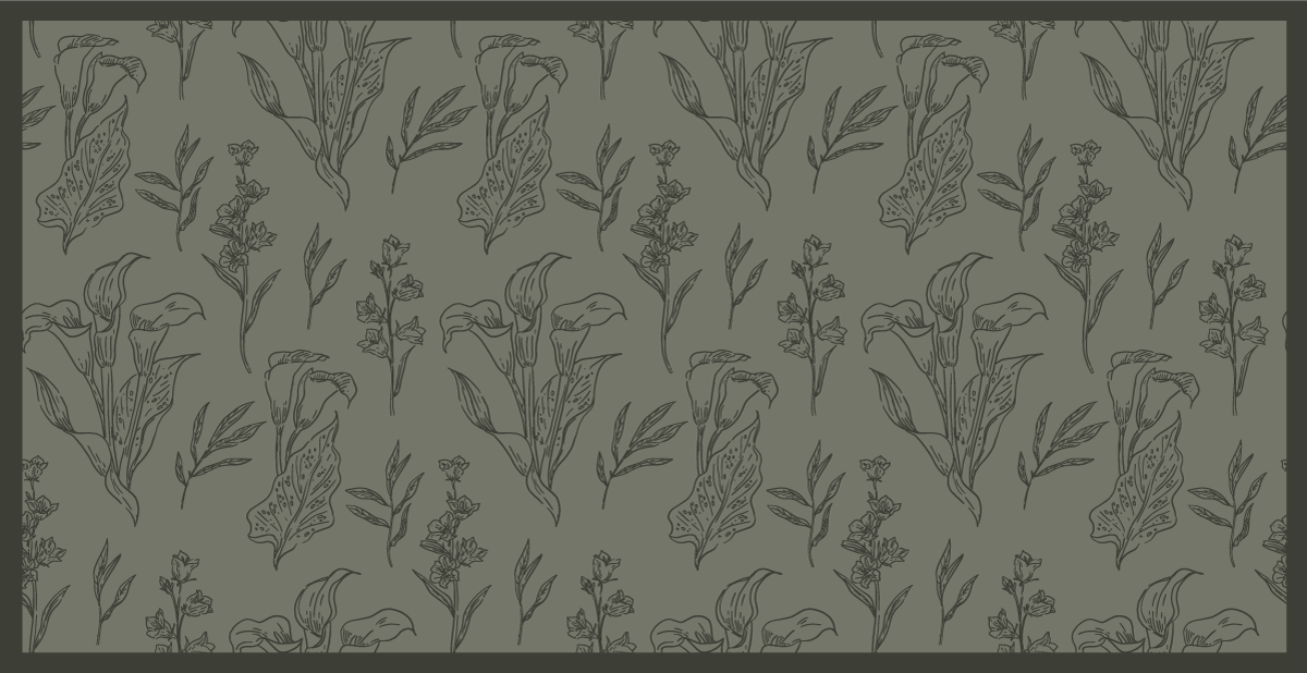 Dywan winylowy w kwiaty i rośliny ilustracje botaniczne - TenStickers