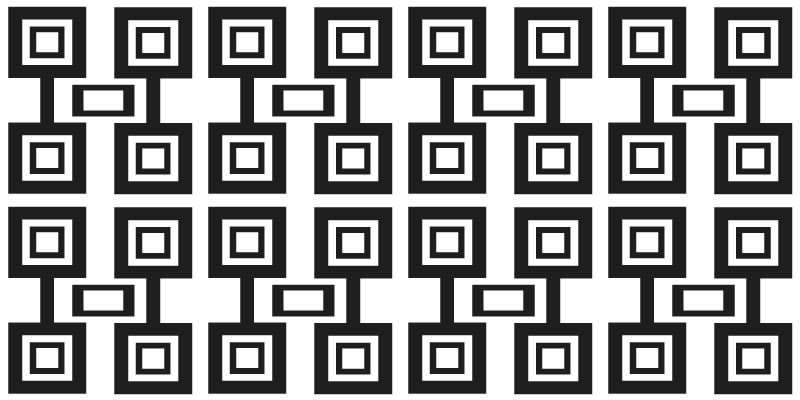 Dywan winylowy wzór geometryczny kwadratowy - TenStickers