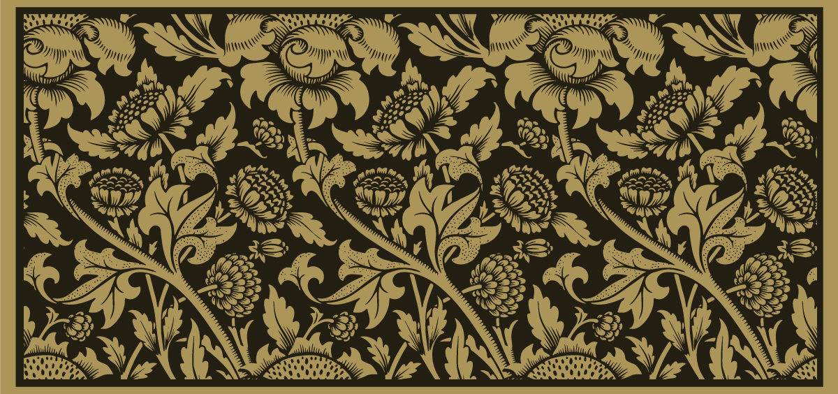 Dywan winylowy w kwiaty i rośliny botaniczny wzór akcentu - TenStickers