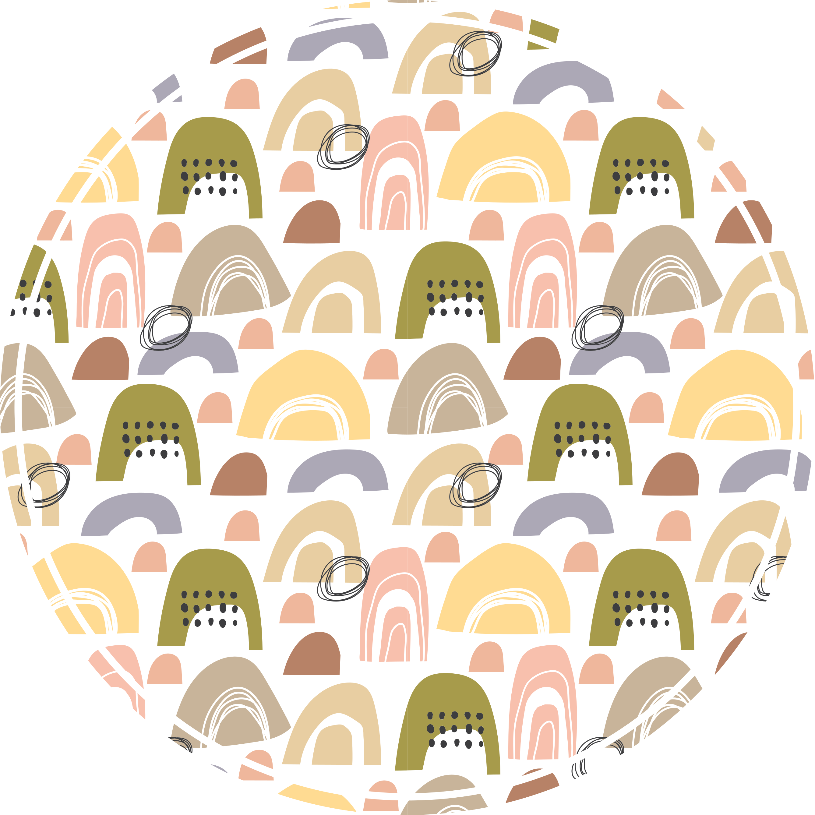 Skandynawski dywan winylowy Nordycki wzór tęczy - TenStickers