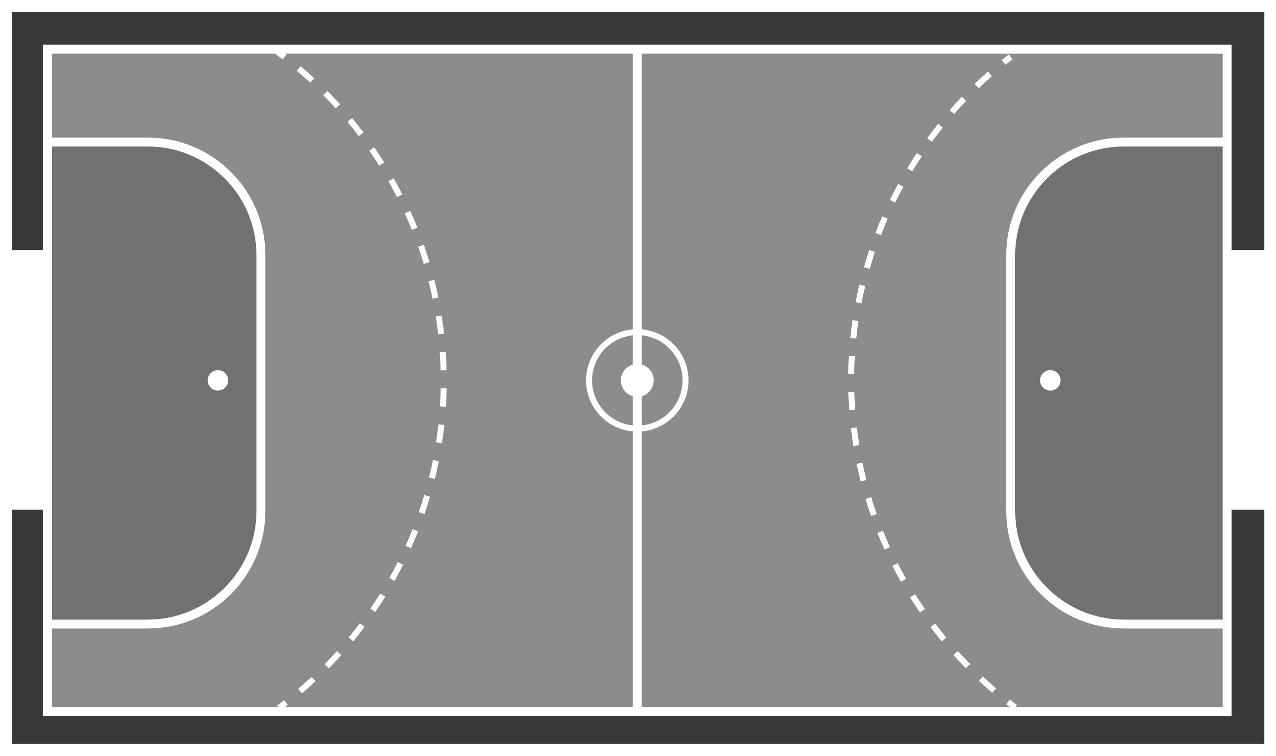 Dywan winylowy z grą projekt boiska do piłki ręcznej - TenStickers