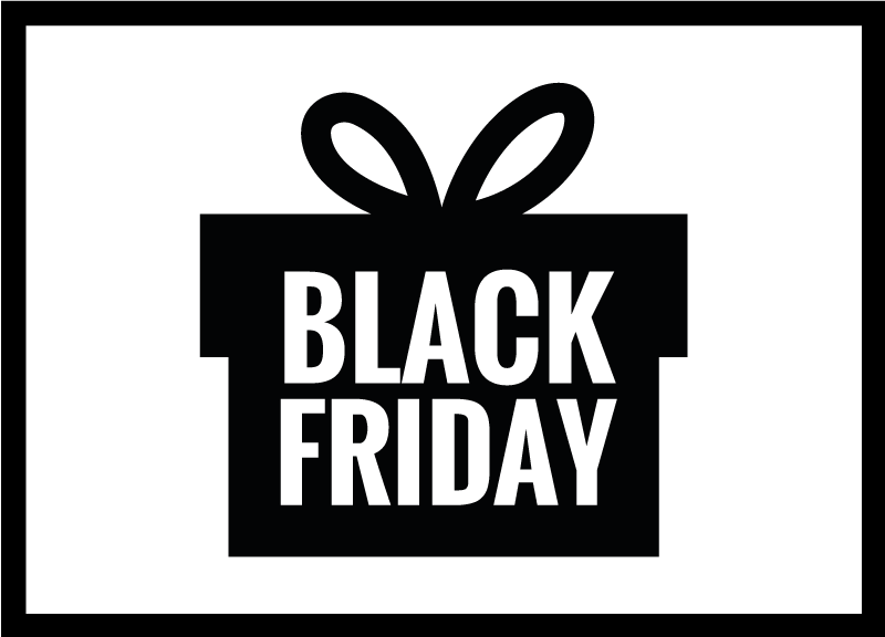 Dywan winylowy Black Friday pudełko na czarny piątek - TenStickers