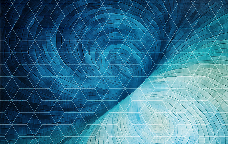 Dywan winylowy do łazienki streszczenie niebieskim tle - TenStickers