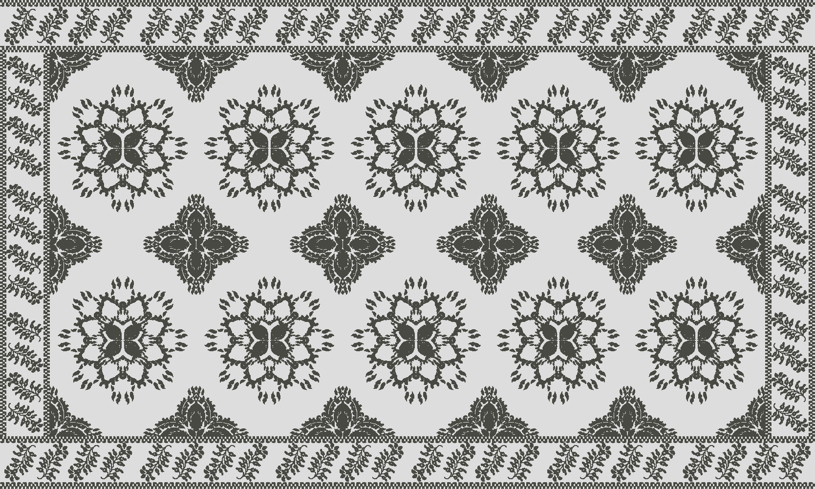 Dywan winylowy do jadalni kwiatowy wzór w stylu vintage - TenStickers