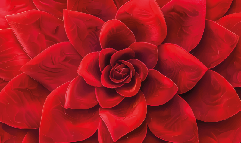 Czerwony dywan winylowy projekt płatka kwiatu - TenStickers