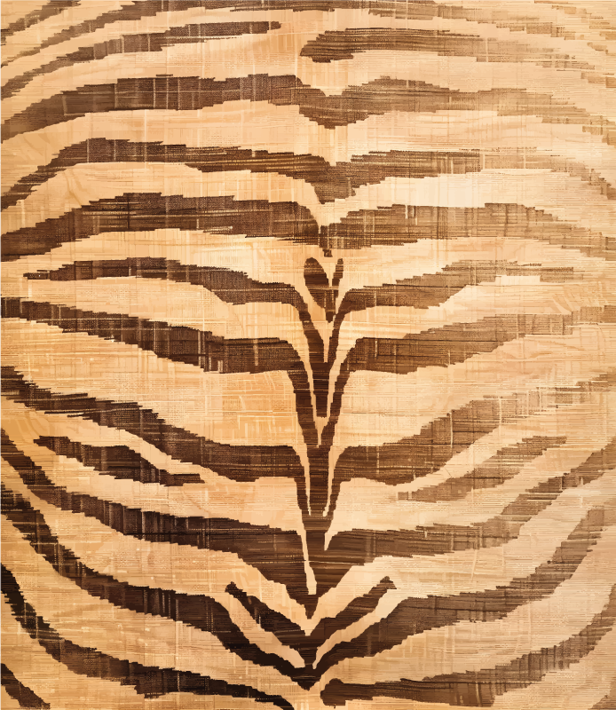 Beżowy dywan winylowy tygrysie paski - TenStickers