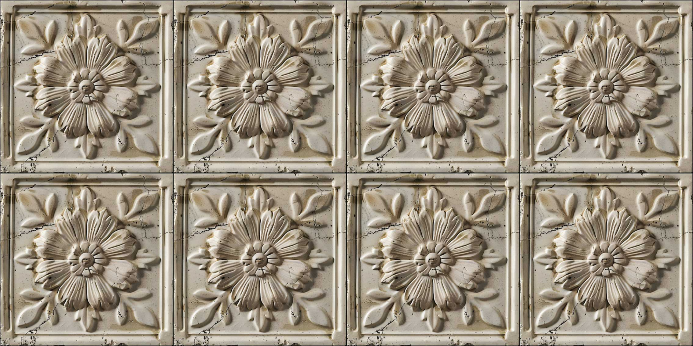 Beżowy dywan winylowy antyczne płytki - TenStickers