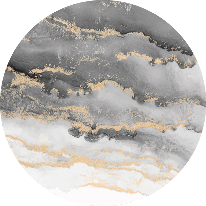 Dywan winylowy marmurowy szary ze złotymi detalami - TenStickers