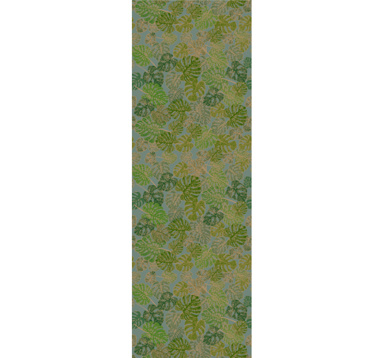 Tapeta liście motyw zielony monstera - TenStickers