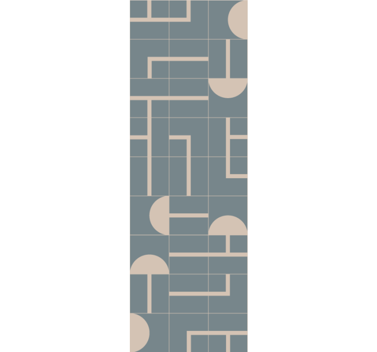 Tapeta geometrczyna beżowe stylowe kształty - TenStickers