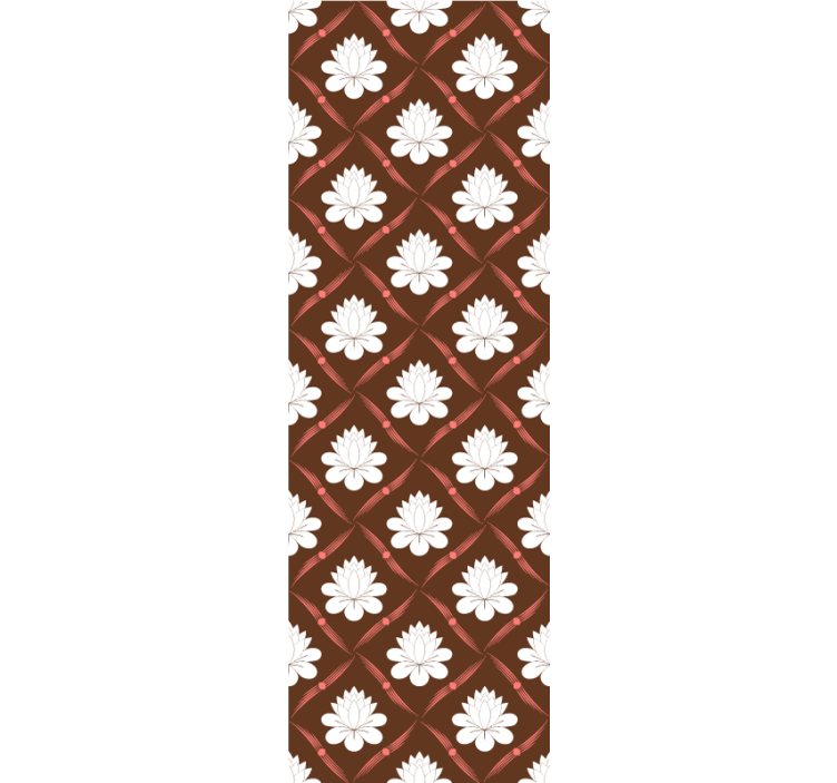 Tapeta kwiaty projekt wzoru lotosu - TenStickers