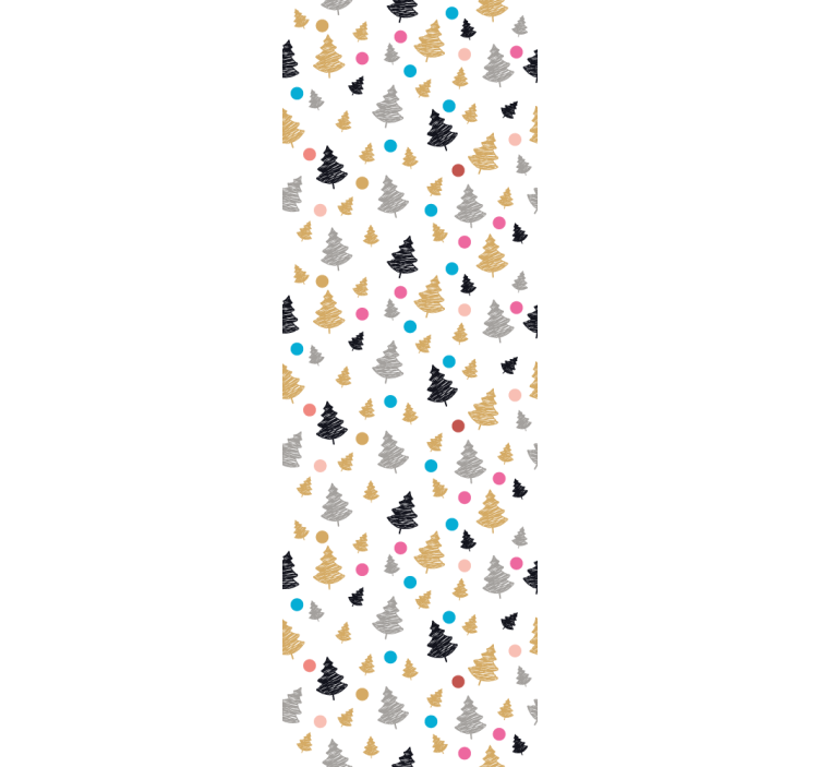 Tapeta drzewa kolorowy wzór sosny - TenStickers