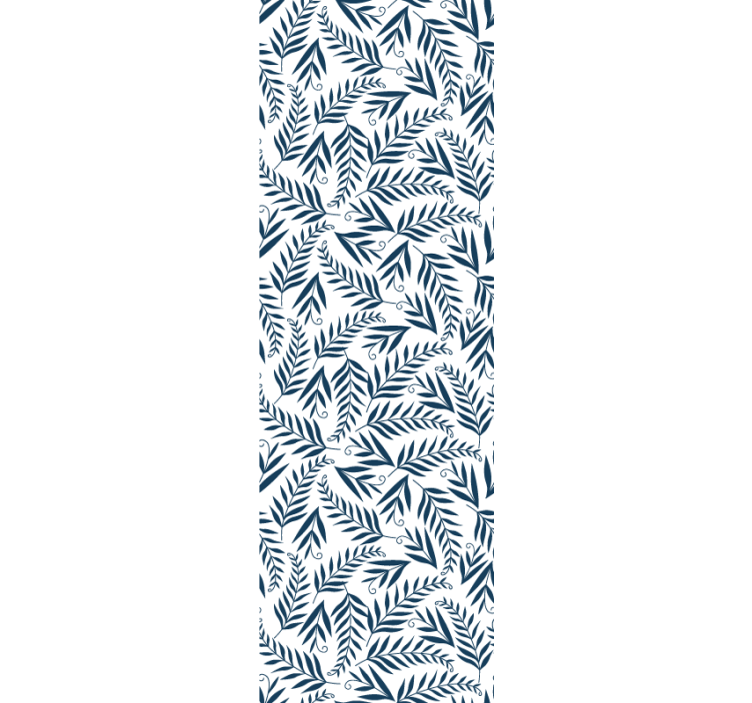 Tapeta liście szary motyw botaniczny - TenStickers