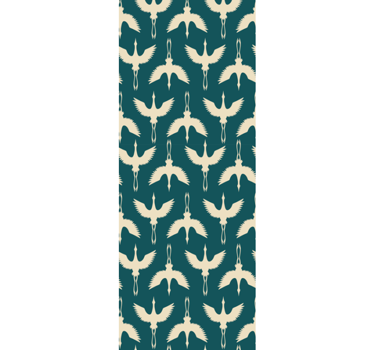 Tapeta ptaki eleganckie beżowe wzory - TenStickers