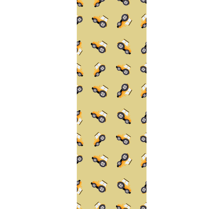 Tapeta dla dzieci urocze ciężarówki budowlane - TenStickers