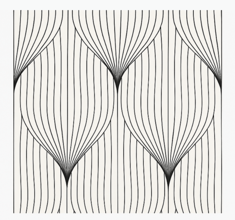 Tapeta do sypialni symetryczny pióropusz dekoracyjny - TenStickers