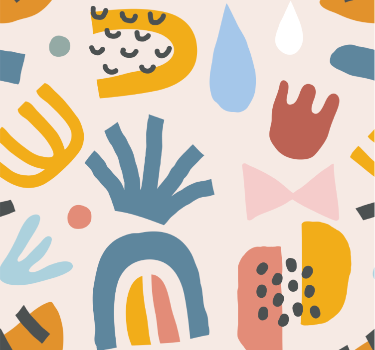 Tapeta abstrakcja artystyczne wzory - TenStickers