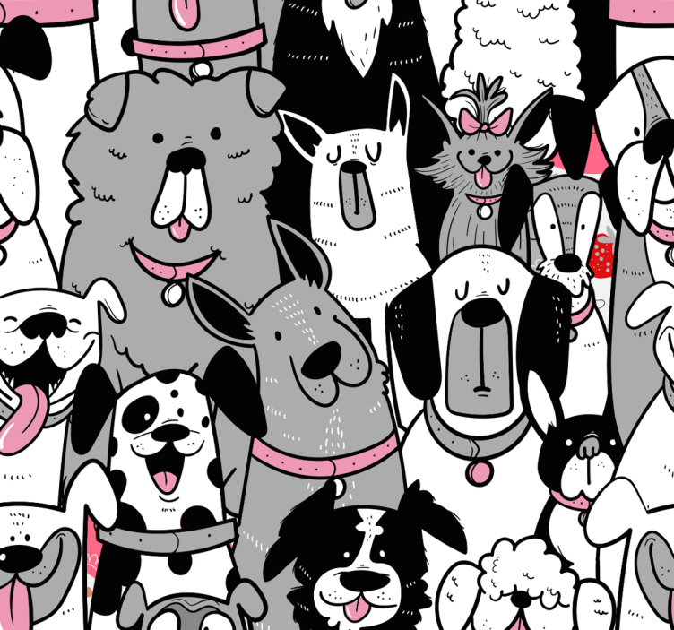 Tapety dla dzieci kontury psa - TenStickers