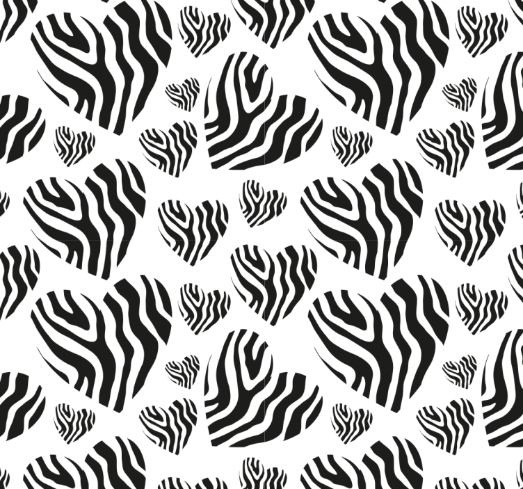 Tapeta do pokoju dziennego zebra Pattern Simplicity - TenStickers