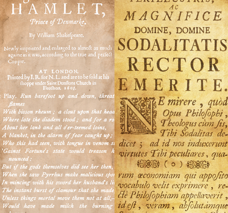 Tapeta z teksturą pergaminu i tekstem - TenStickers