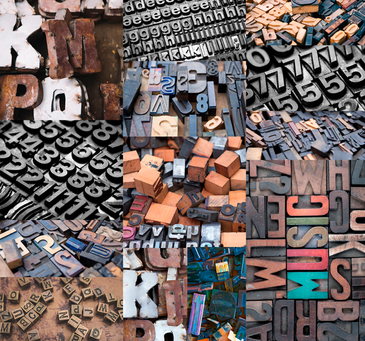 Nowoczesna tapeta Alfabet - TenStickers