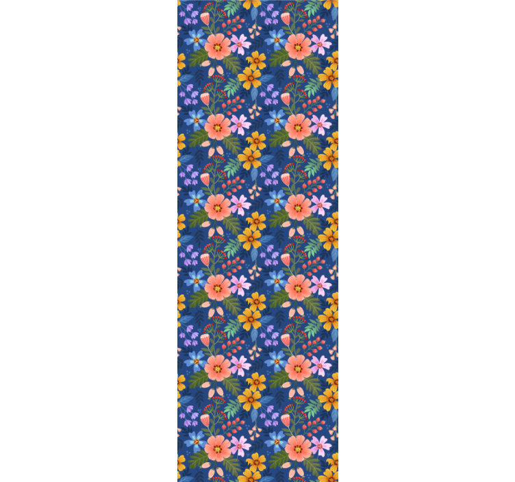 Tapeta kwiaty wzór bukietu kwiatowego - TenStickers