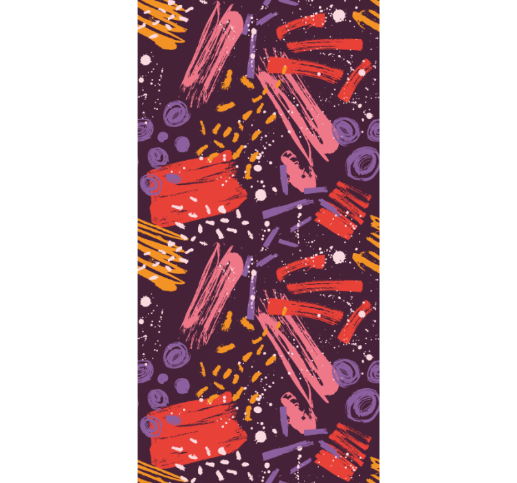 Tapeta abstrakcja wyraziste pociągnięcia pędzlem - TenStickers