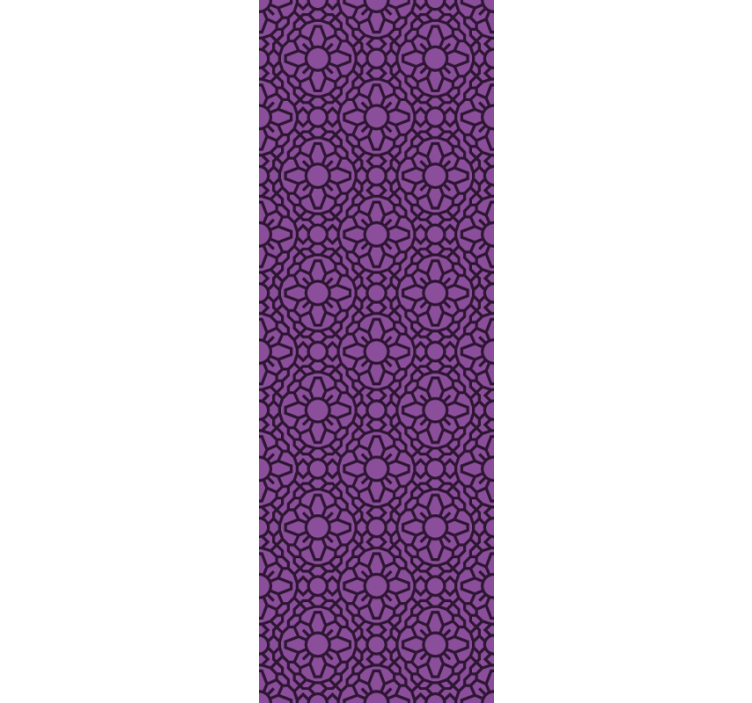 Tapeta kwiaty kwiatowy wzór geometryczny - TenStickers