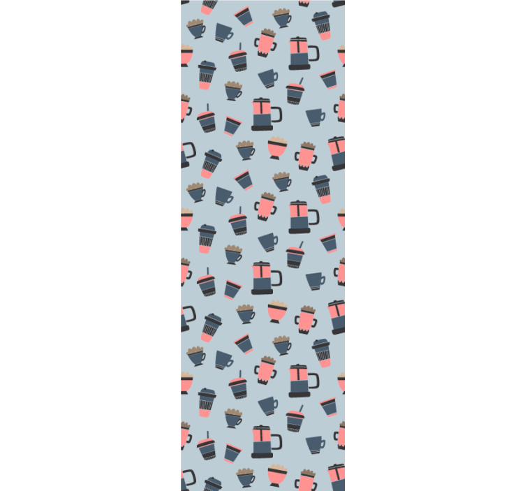Tapeta do kuchni motywy kubków do kawy - TenStickers