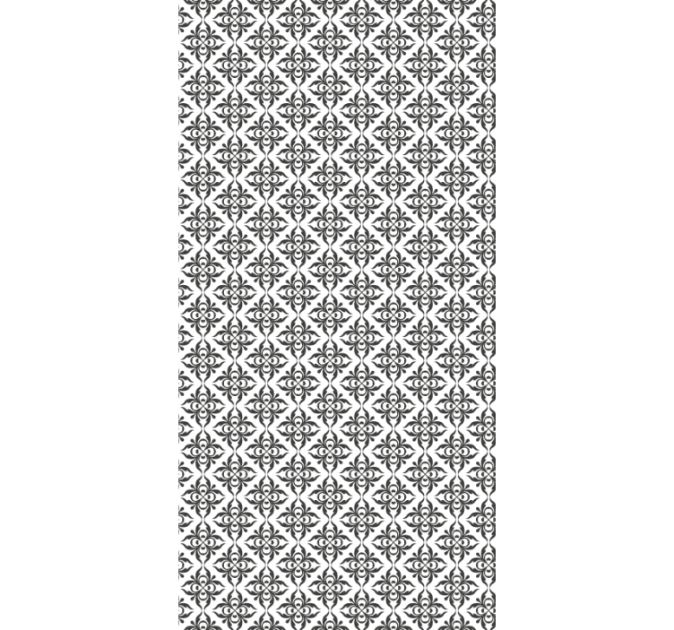 Tapeta do biura elegancki czarny kwiatowy - TenStickers