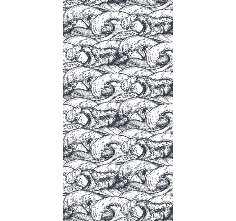 Tapeta natura wzór fal oceanu - TenStickers