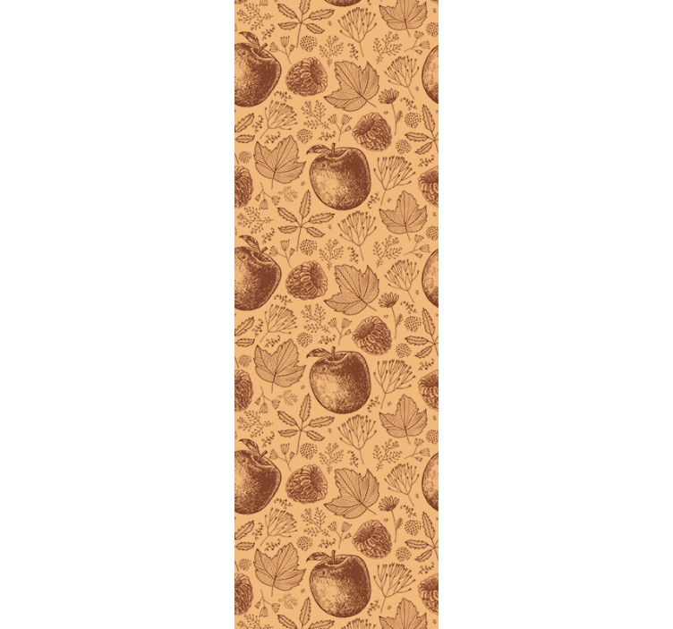 Tapeta natura wzór jesiennych liści - TenStickers