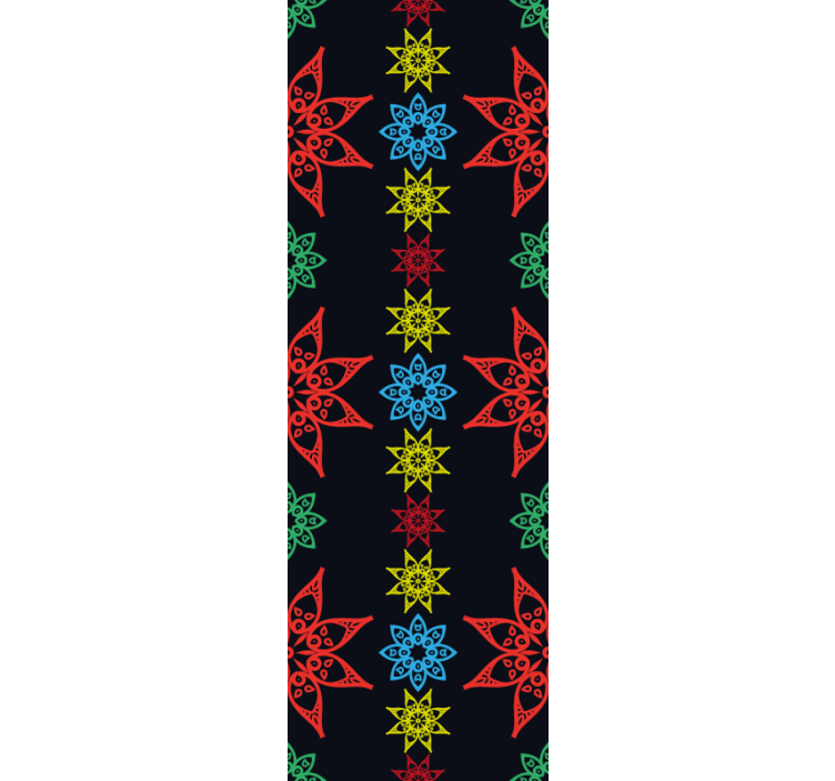 Tapeta ornament ozdoby kwiatowe - TenStickers