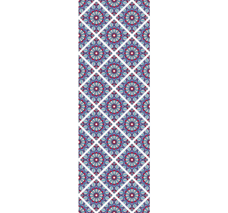 Tapeta kwiaty geometryczna kwiatowa elegancja - TenStickers