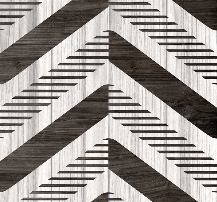 Tapeta geometrczyna kontrast w jodełkę - TenStickers