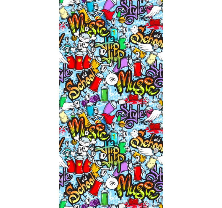 Tapeta sztuka elementy graffiti - TenStickers