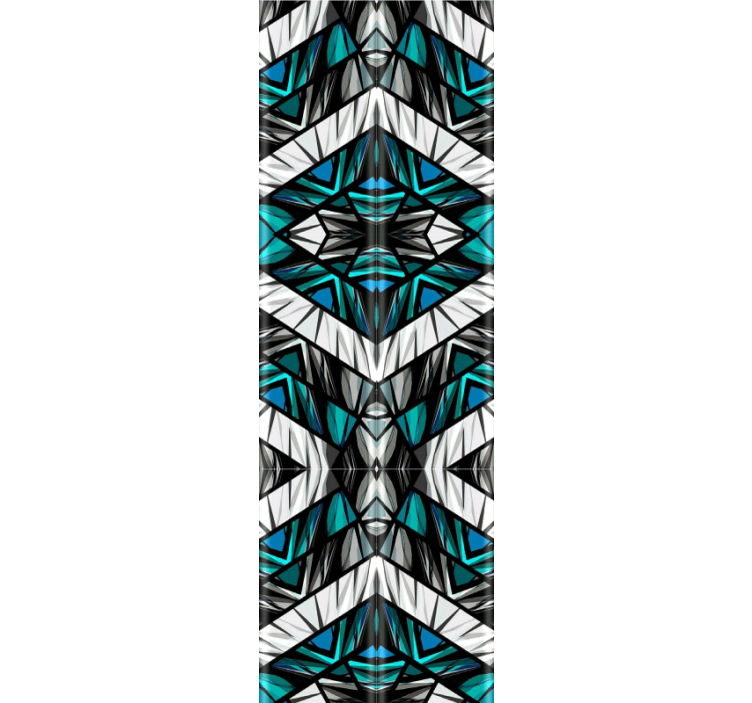 Tapeta geometrczyna symetria kalejdoskopowa - TenStickers