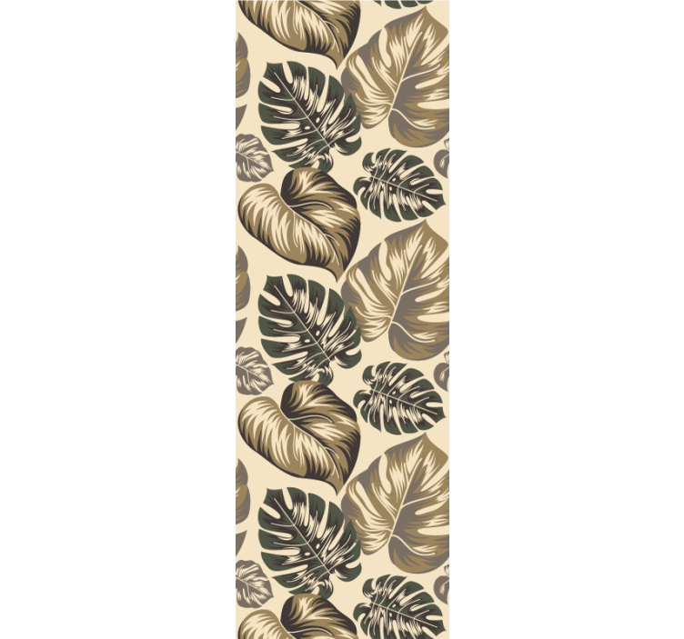 Tapeta liście monochromatyczne liście - TenStickers