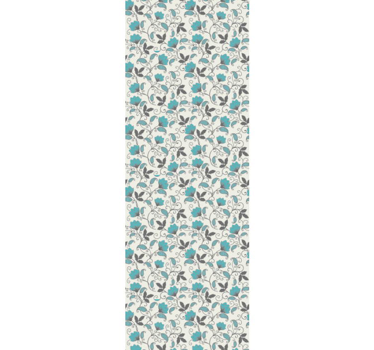 Tapeta kwiaty inspiracja płytkami kwiatowymi - TenStickers