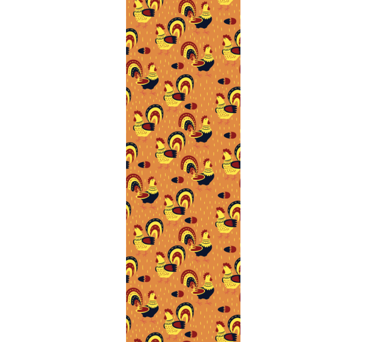 Tapeta zwierzęta wzór koguta - TenStickers