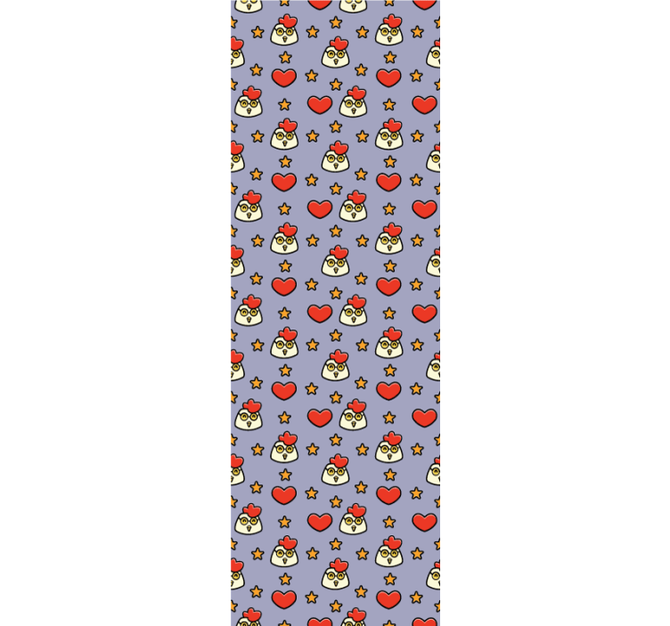Tapeta zwierzęta wzór kurczaka z kreskówek - TenStickers