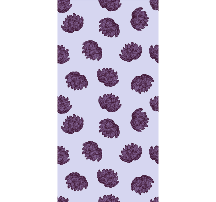 Tapeta kwiaty prostota wzoru kwiatowego - TenStickers