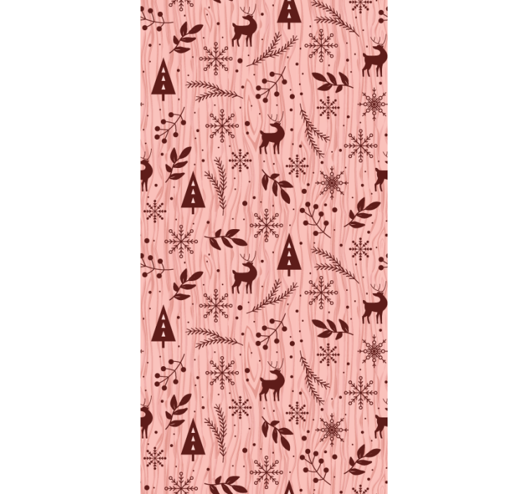 Tapeta zwierzęta scena z lasu reniferowego - TenStickers