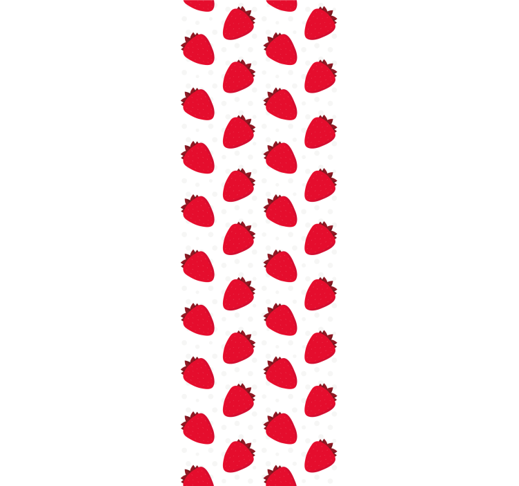 Tapeta do kuchni wzór czerwonych jagód - TenStickers