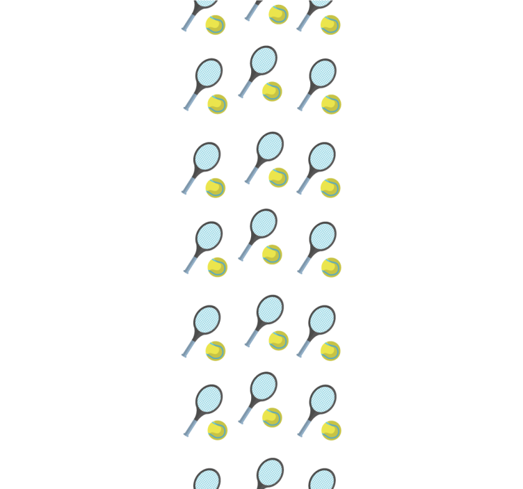 Tapeta na wymiar rakiety i piłki tenisowe - TenStickers