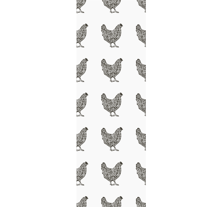 Tapeta zwierzęta wzór drobiu - TenStickers