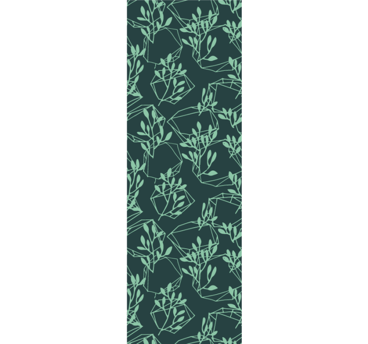 Tapeta geometrczyna geometryczny wzór liści - TenStickers